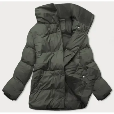 Krátká dámská zimní bunda MODA729 army