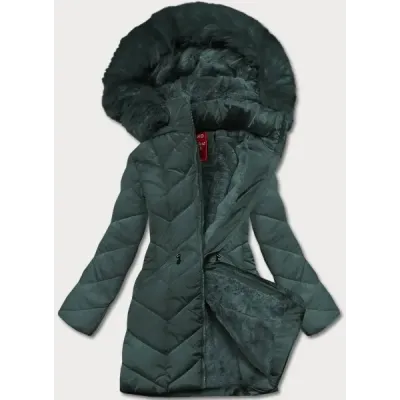 Dámská zimní bunda s kapucí MODA21308 zelená