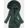 Dámská zimní bunda s kapucí MODA21308 zelená