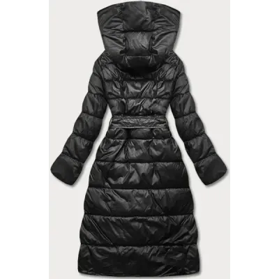 Oboustranná dlouhá dámská zimní bunda MODA6638BIG černá