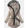 Dámská parka oversize MODA080 cappuccino