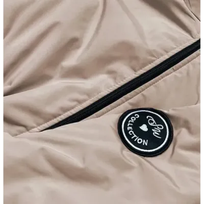 Dámská parka oversize MODA080 cappuccino