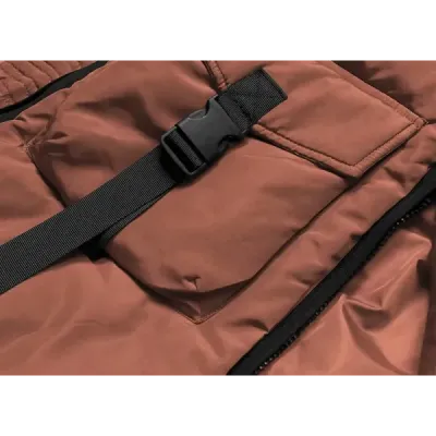 Dámská zimní bunda MODA1071 hnědá