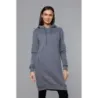 Dlouhá dámská tepláková mikina MODA0005 tmavě šedá