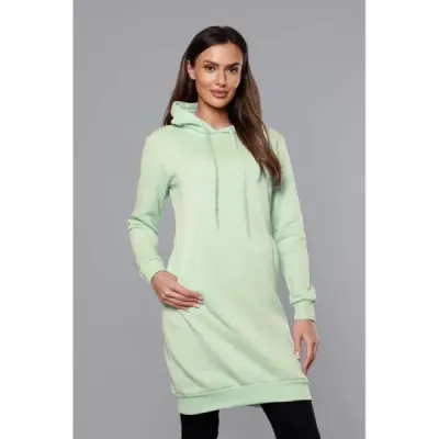 Dlouhá dámská tepláková mikina MODA0005 pistaciová