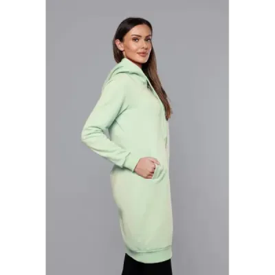 Dlouhá dámská tepláková mikina MODA0005 pistaciová