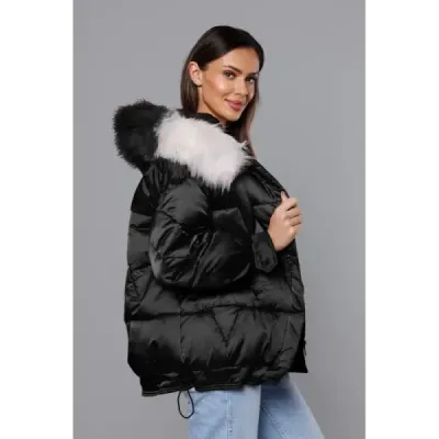 Dámská zimní bunda oversize MODA1109 černá