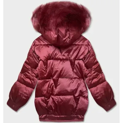 Dámská zimní bunda oversize MODA1109 bordó