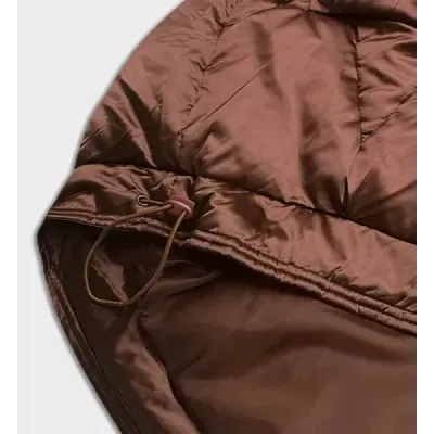 Dámská zimní bunda oversize MODA1109 hnědá