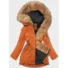 Dámská zimní bunda parka MODACAN588BIG pomerančová