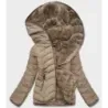 Dámská oboustranná zimní bunda MODA1507 béžová