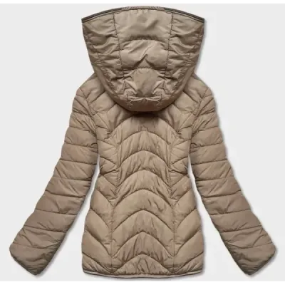 Dámská oboustranná zimní bunda MODA1507 béžová