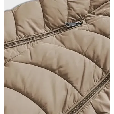 Dámská oboustranná zimní bunda MODA1507 béžová