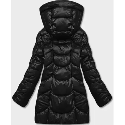 Dámská zimní bunda oversize z eko-kůže MODAAG2-J90 černá