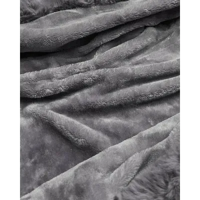 Dámská jeansová zimní bunda MODA8068 černo-šedá