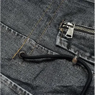 Dámská jeansová zimní bunda MODA8068 černá-ecru