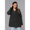 Dámský kabátek a'la alpaka MODA6007 černý