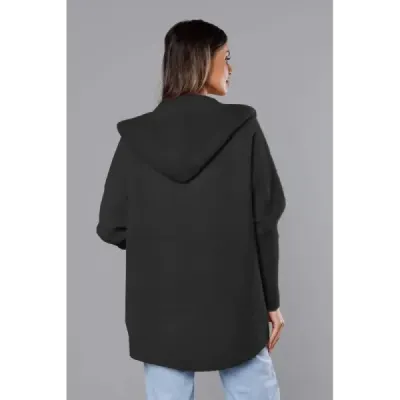 Dámský kabátek a'la alpaka MODA6007 černý