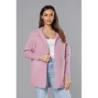 Dámský kabátek a'la alpaka MODA6007 růžový