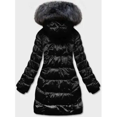 Dámská metalická zimní bunda MODA8072 černá