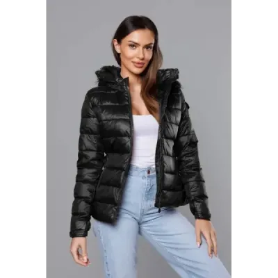 Krátká dámská zimní bunda MODA0129 černá