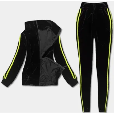 Dámská sportovní souprava s legínami MODA9967 černo-limetková