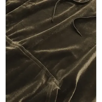 Dámská velurová souprava MODA9964 khaki
