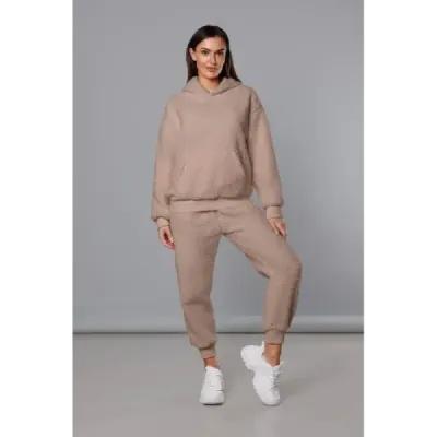 Teplá dámská souprava MODA1104 béžová
