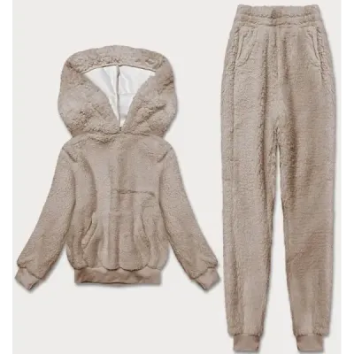 Teplá dámská souprava MODA1104 béžová