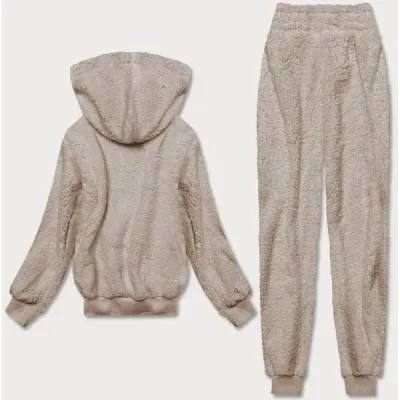 Teplá dámská souprava MODA1104 béžová