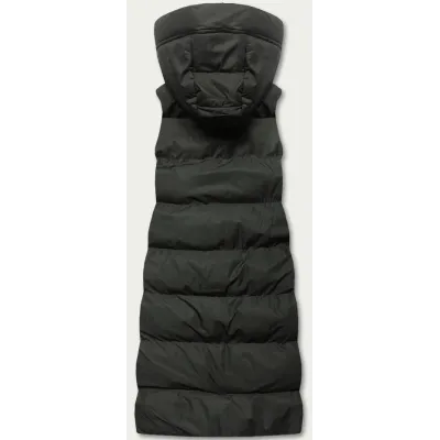 Dlouhá dámská vesta MODA728 army