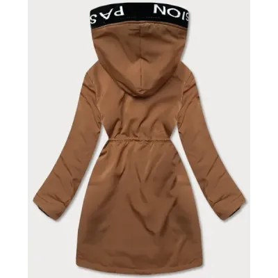 Dámská bunda s kožešinovou podšívkou MODA8115 karamelová