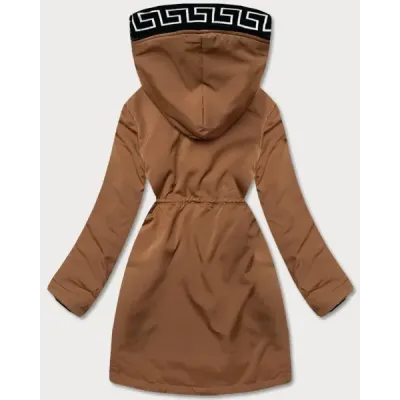 Dámská bunda s kožíškem MODA8116BIG karamelová