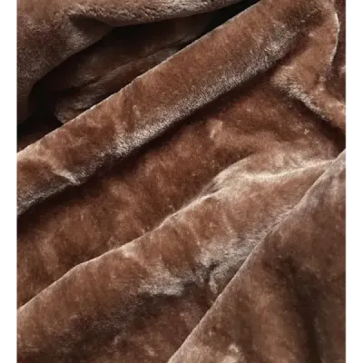 Dámská bunda s kožíškem MODA8116BIG karamelová