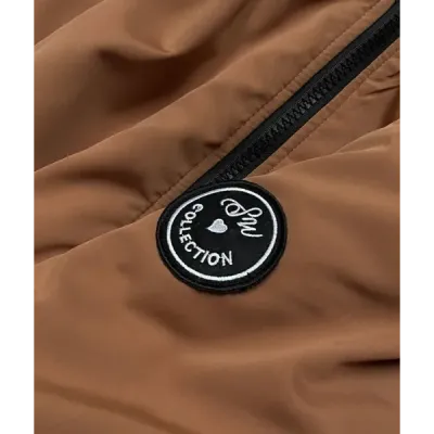 Dámská bunda s kožíškem MODA8116BIG karamelová