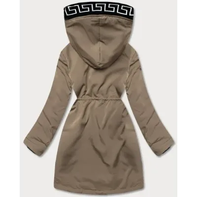 Dámská bunda s kožíškem MODA8116BIG béžová