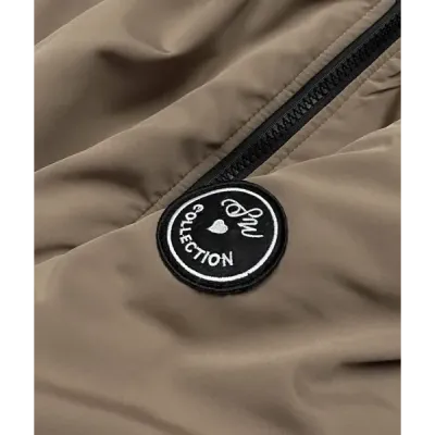 Dámská bunda s kožíškem MODA8116BIG béžová
