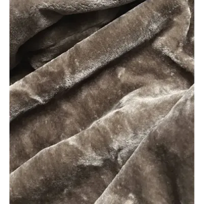 Dámská bunda s kožíškem MODA8116BIG béžová
