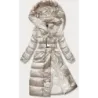 Dlouhá dámská zimní bunda MODA9090 béžová