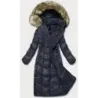 Lehká dámská zimní bunda MODA203 tmavě modrá
