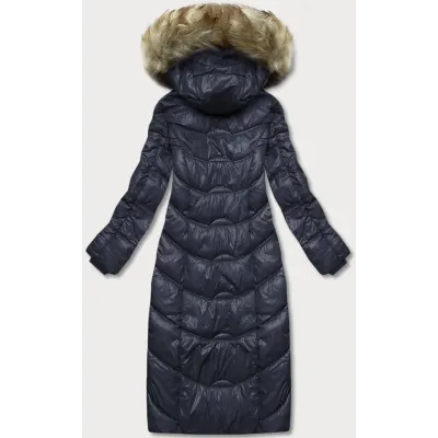 Lehká dámská zimní bunda MODA203 tmavě modrá