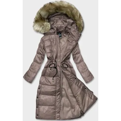 Lehká dámská zimní bunda MODA201 cappuccino