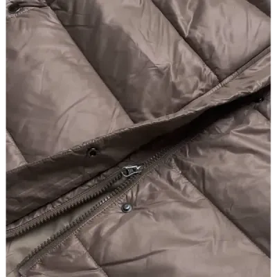 Lehká dámská zimní bunda MODA201 cappuccino