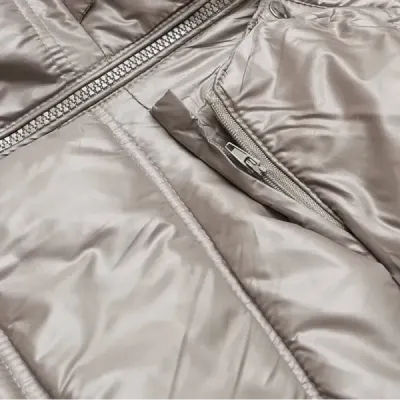 Dámská prošívaná přechodná bunda MODA205 camel