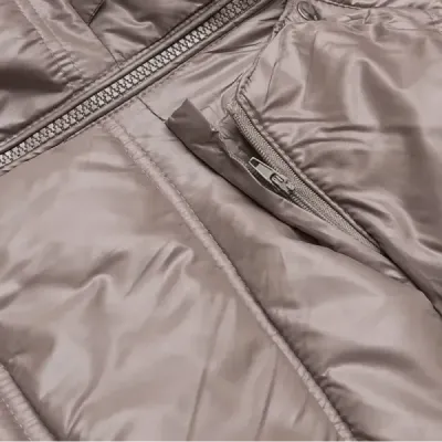 Dámská prošívaná přechodná bunda MODA205 cappuccino