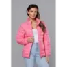 Lehká prošívaná jarní bunda MODA3037 růžová