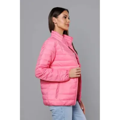 Lehká prošívaná jarní bunda MODA3037 růžová