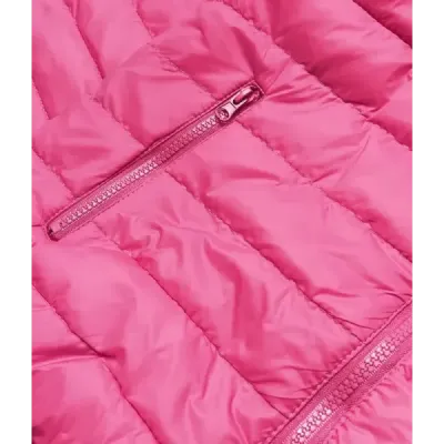 Lehká prošívaná jarní bunda MODA3037 růžová