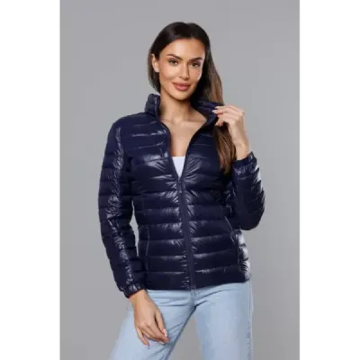Lehká dámská prošívaná přechodná bunda MODA706 tmavě modrá