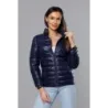 Lehká dámská prošívaná přechodná bunda MODA706 tmavě modrá